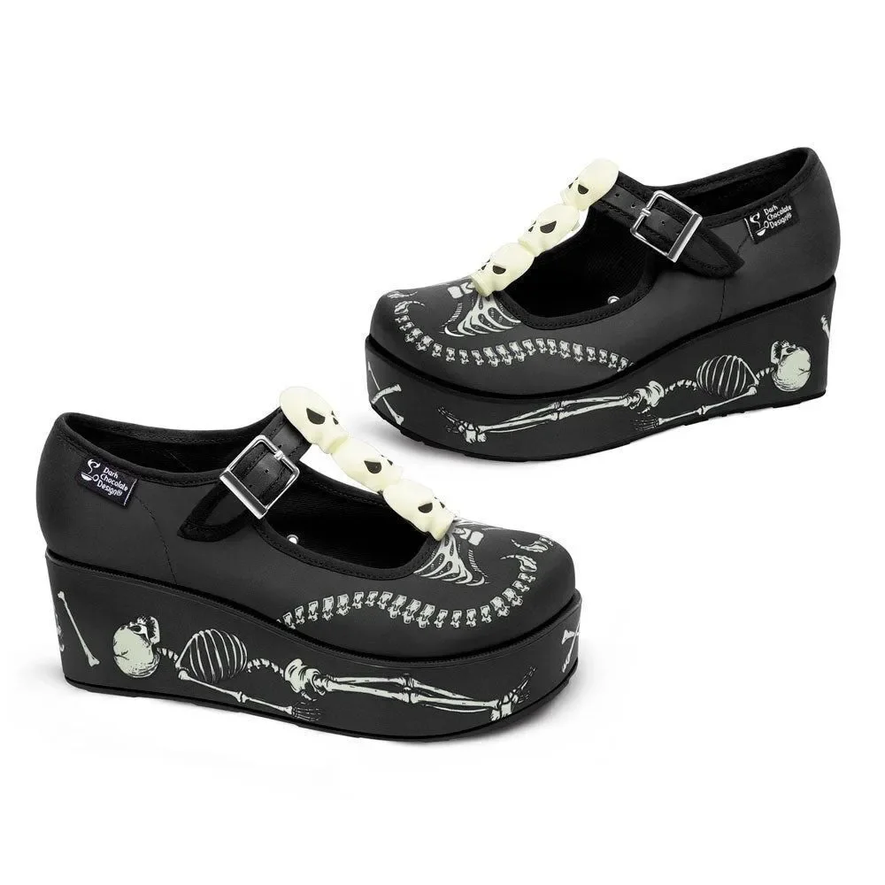 Skeletons Under Your Bed Women's Mary Jane Platform